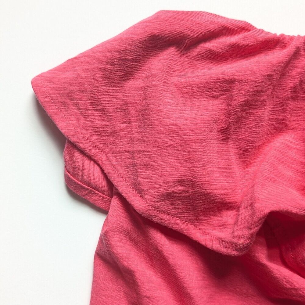 Lilly Pulitzer Wiley Tube Top | Lipstick Pink Ruffle | Pima Cotton | Women's M - Picture 3 of 9